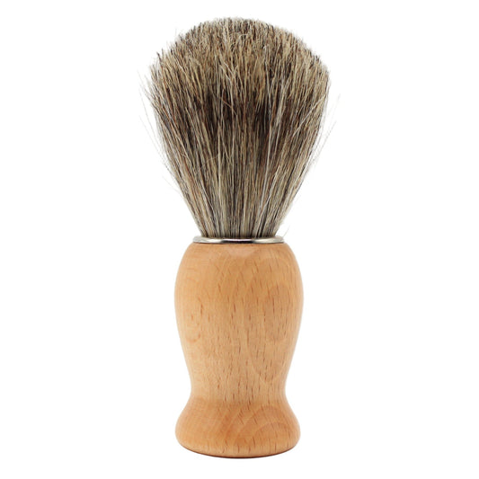Il Ceppo Light Wood Handle Pure Badger Bristle Shave Brush