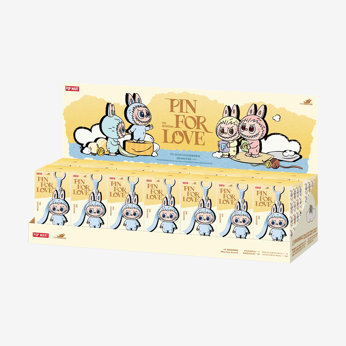 Pop Mart Labubu Pin for Love Series Blind Box (A-M) Yellow - Osadia Concept Store