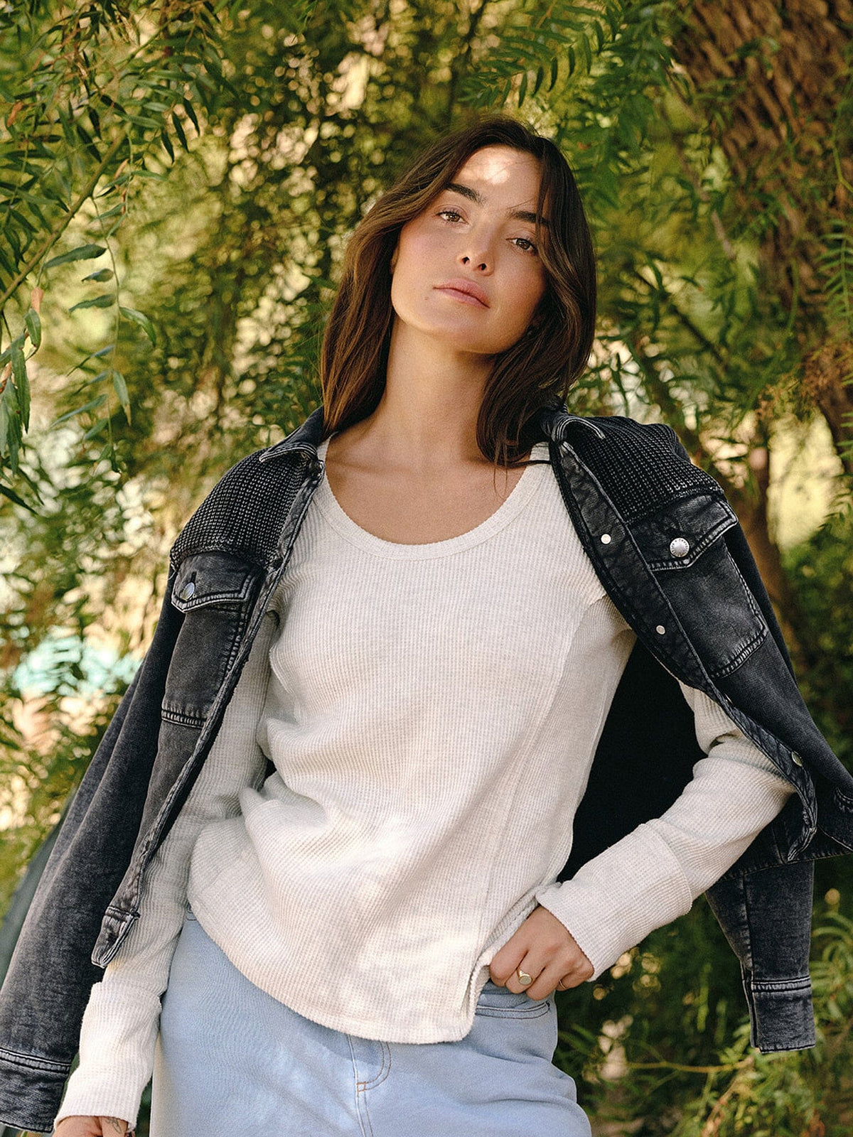 Abbey Cotton Terry Sweater Mix Jacket