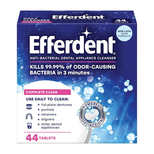 Efferdent Denture Cleanser, Anti Bacterial, Tablets