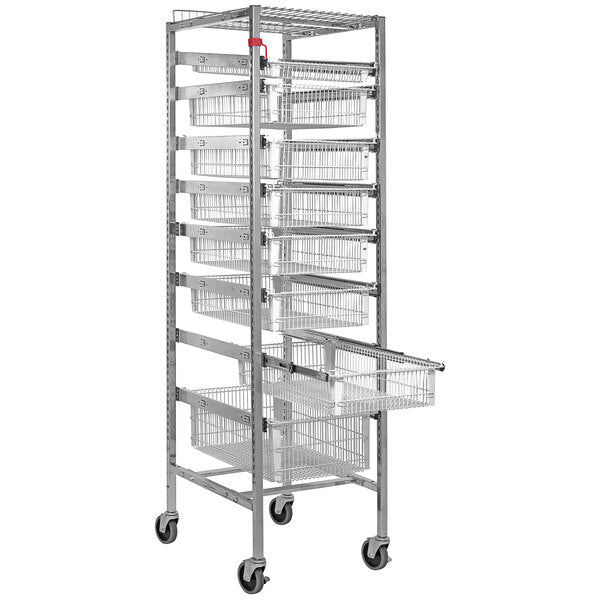 Quantum Storage Systems PARtition Chrome Medical Starter Unit With Wire Baskets PS-S2475-8WB