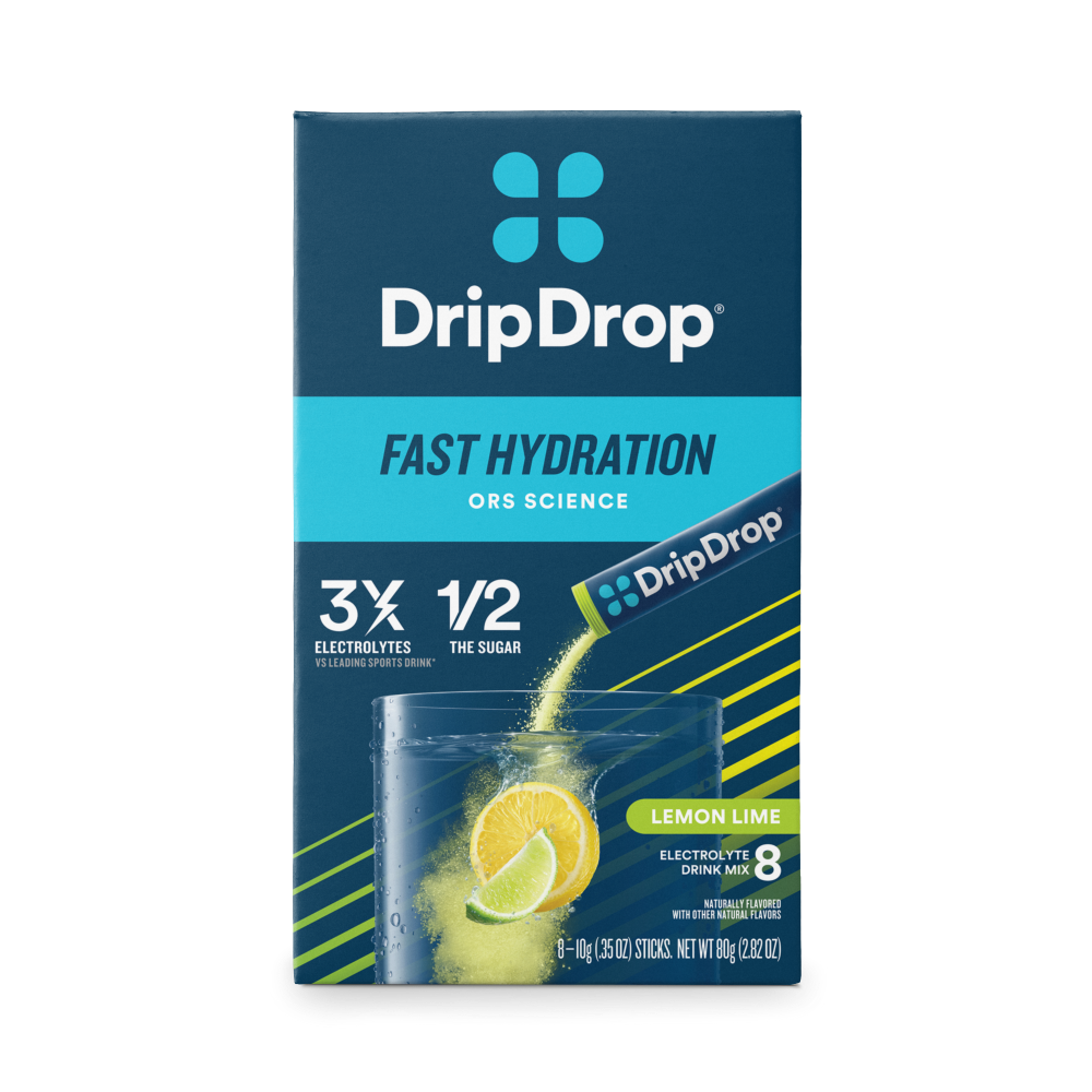 Drip Drop Lemon Lime Fast Hydration Electrolyte Drink Mix
