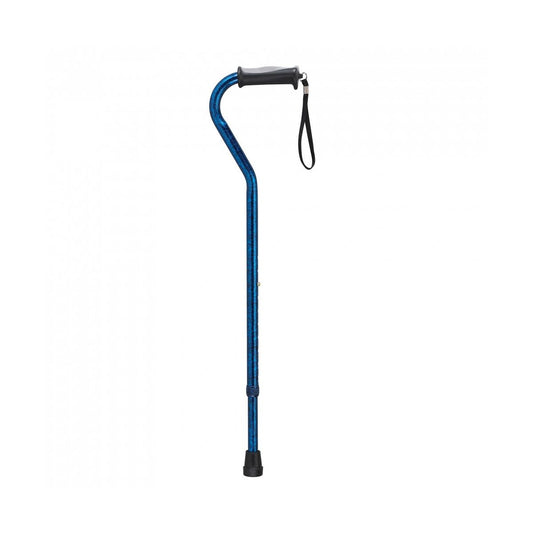 Drive Medical Adjustable Height Offset Handle Cane With Gel Hand Grip