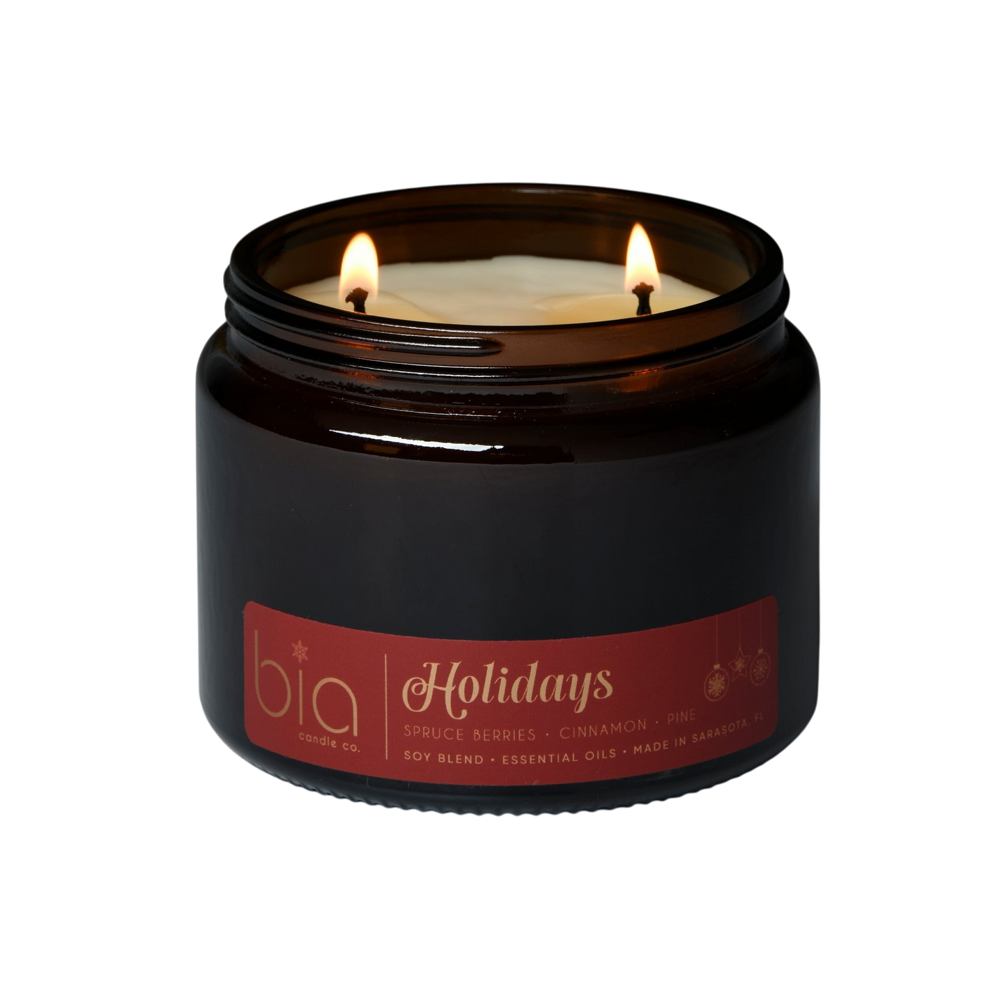 Holidays Christmas Soy Blend Candle — Orange Peel, Cinnamon & Vanilla