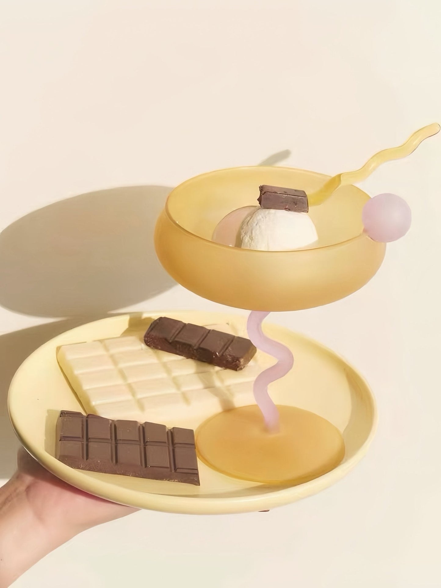 Jelly Bean Wine Glass - Whimsical Eclectic Dopamine Cocktail Coupe