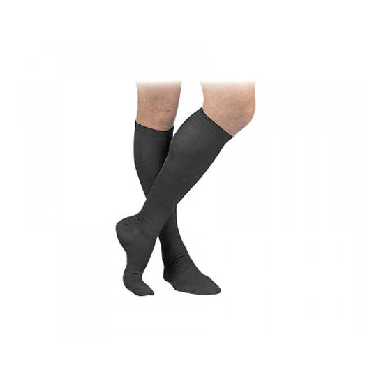 Activa Compression Socks Knee High Large Black Closed Toe, 1 Pair