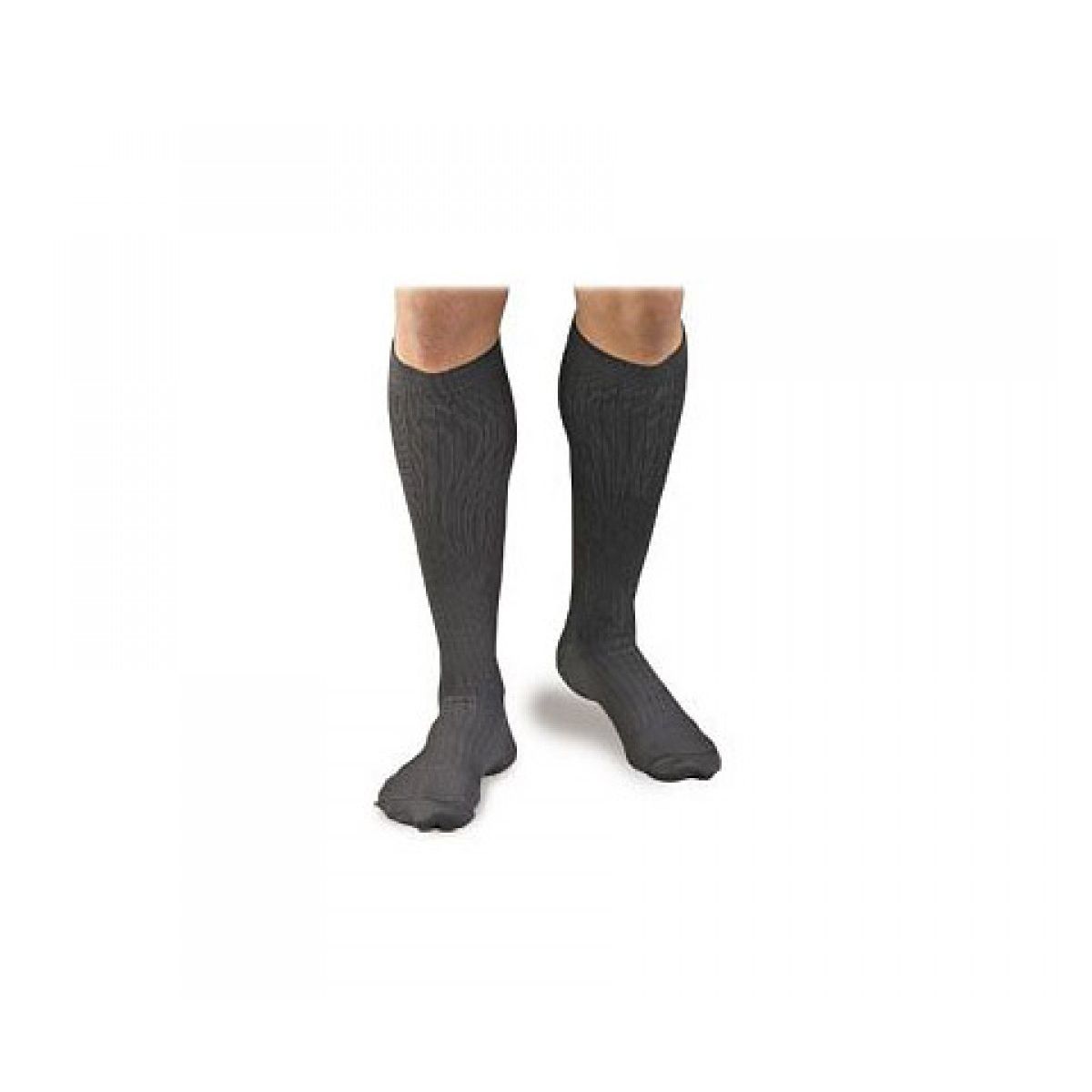 Activa Mens Microfiber Pinstripe Dress Socks 20 30 mmHg Black