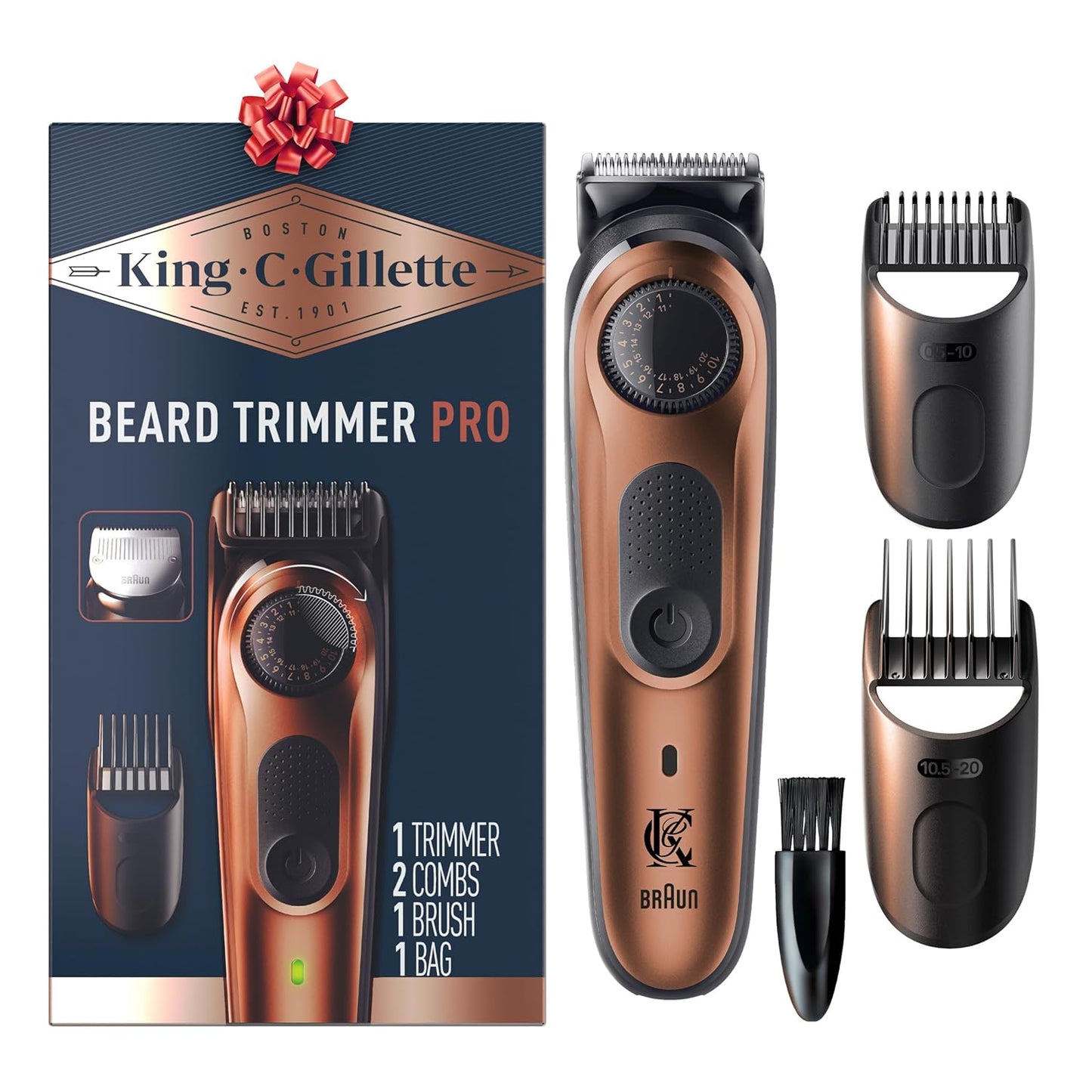 Gillette King C. Beard Trimmer PRO With Precision Wheel