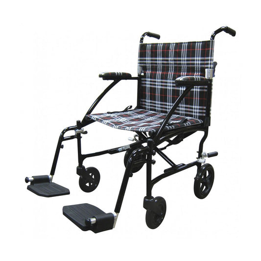 Drive Medical Fly Lite Ultra Lightweight Transport Wheelchair, Black