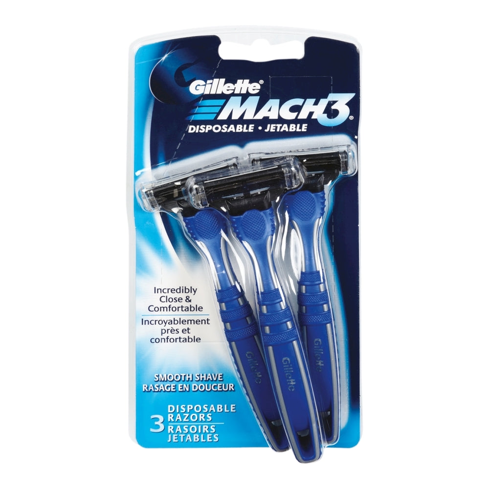 Gillette Mach3 Smooth Men's Disposable Razors - 3ct