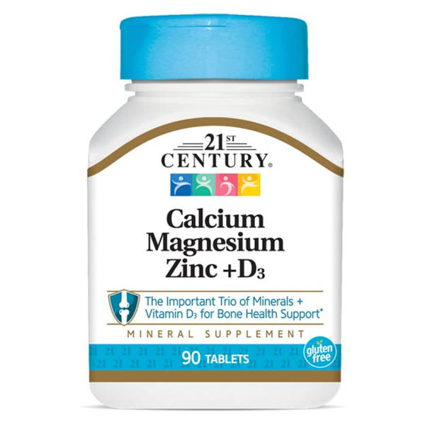 21st Century Calcium Mag Zinc + D3 90 Tablets