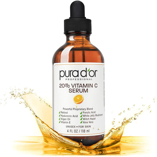 Pura D'or Professional 20% Vitamin C Unisex For Skin Serum 4 Fl Oz