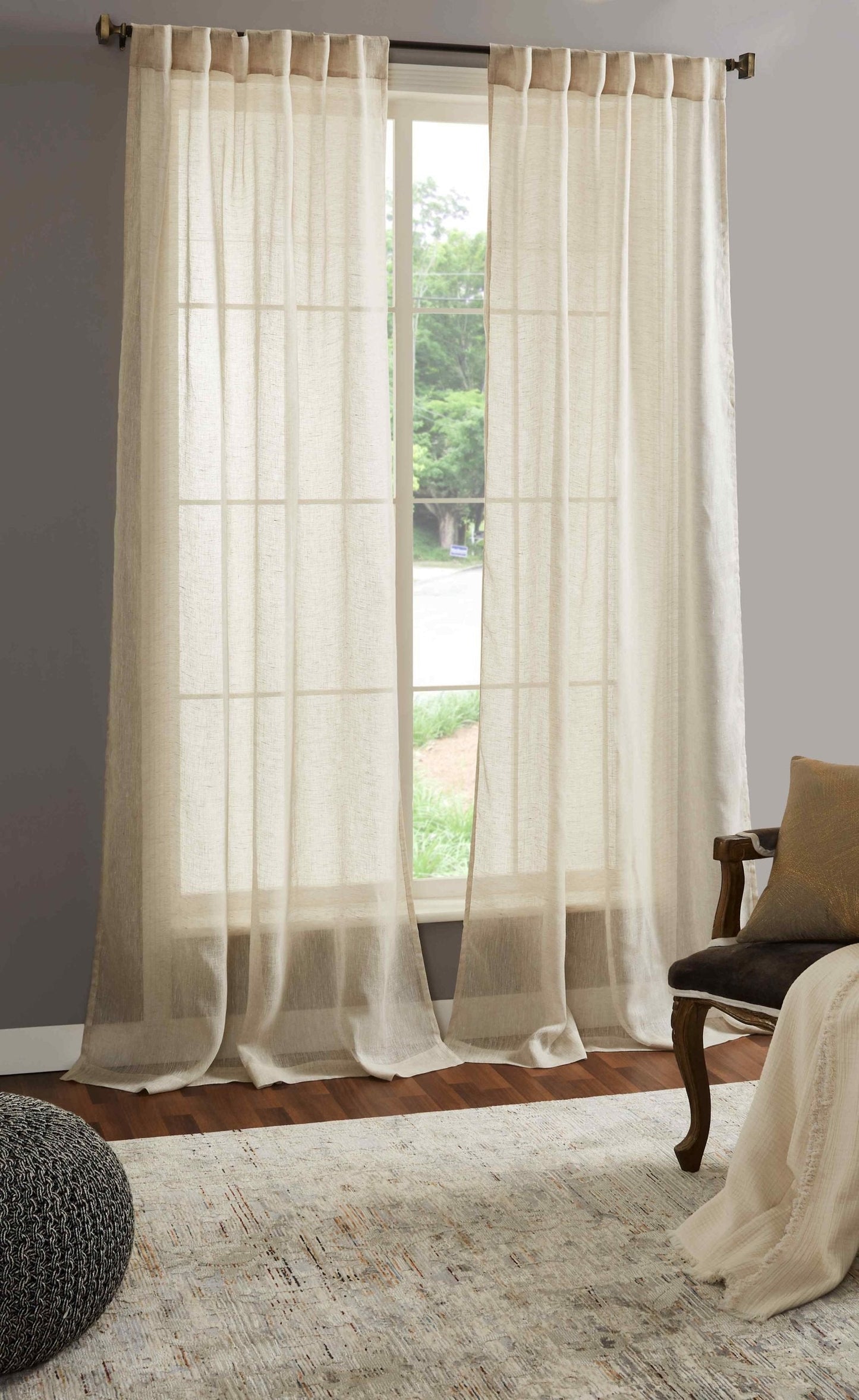 Harbor Sheer European Linen Drapes