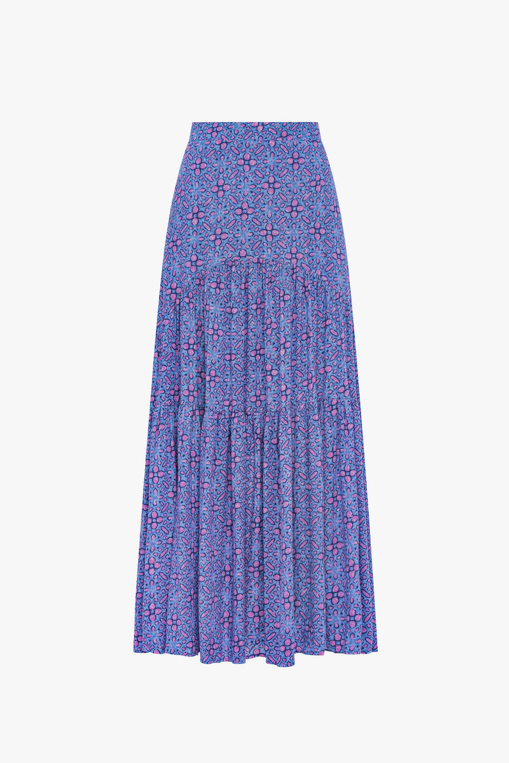 Tiered Maxi Skirt- Purples