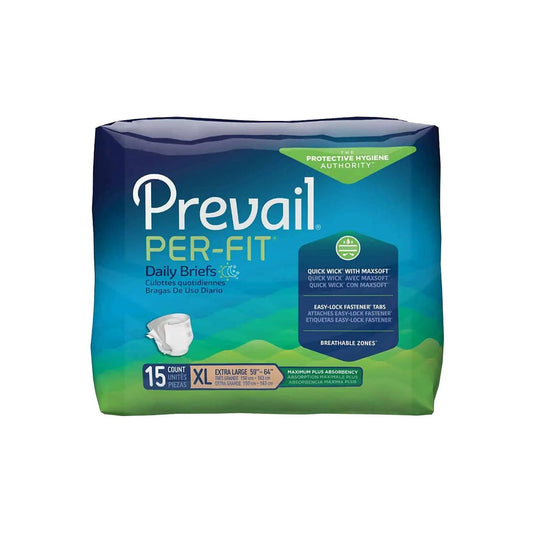 First Quality Unisex Adult Incontinence Brief Per-Fit Maximum Plus X-Large Disposable Heavy Absorbency, Case Of 4