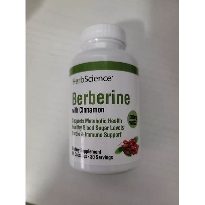 HerbScience Berberine With Cinnamon 1000mg Per Serving 60 Capsules