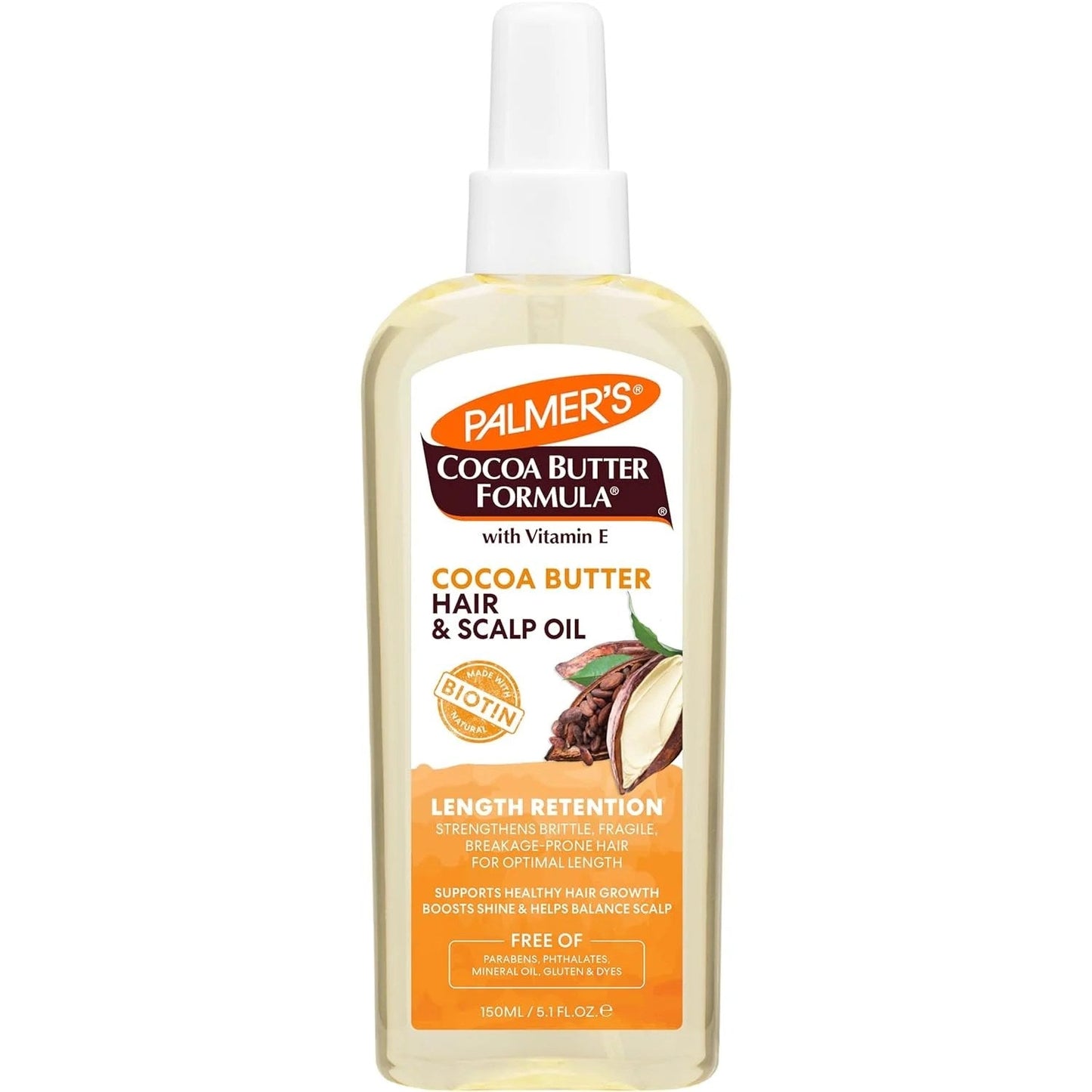 Palmer's Cocoa Butter & Biotin Length Retention Hair And Scalp Oil, 5.1 Ounce