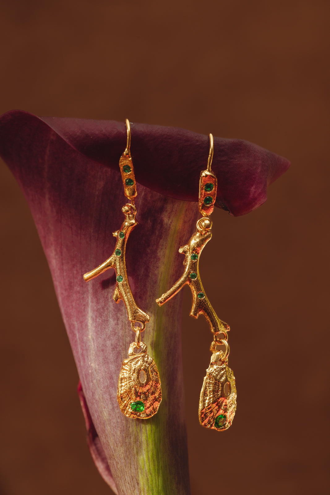 Outer Reef Emerald Earring Set