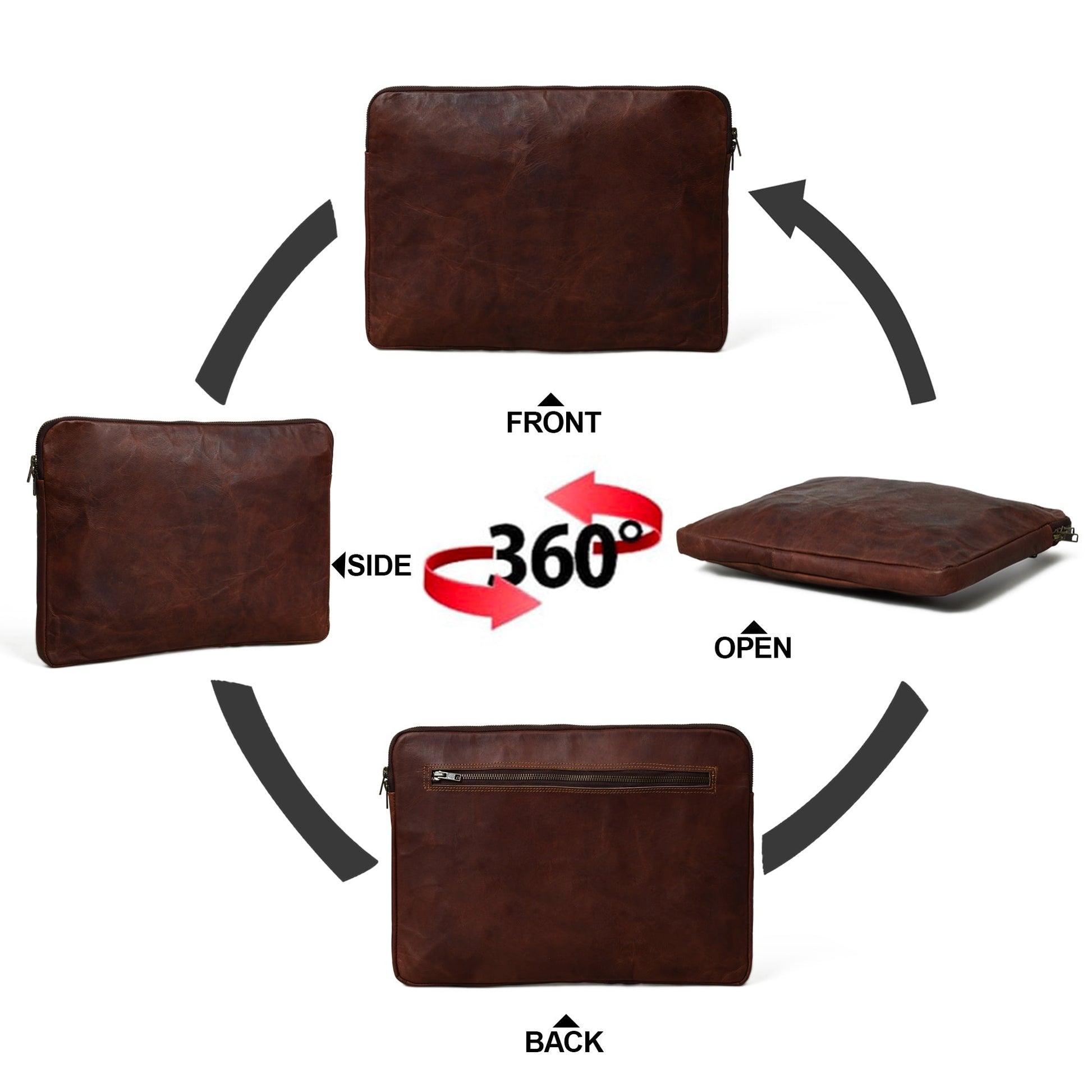 Zento Laptop Sleeve - Dark Brown - Osadia Concept Store