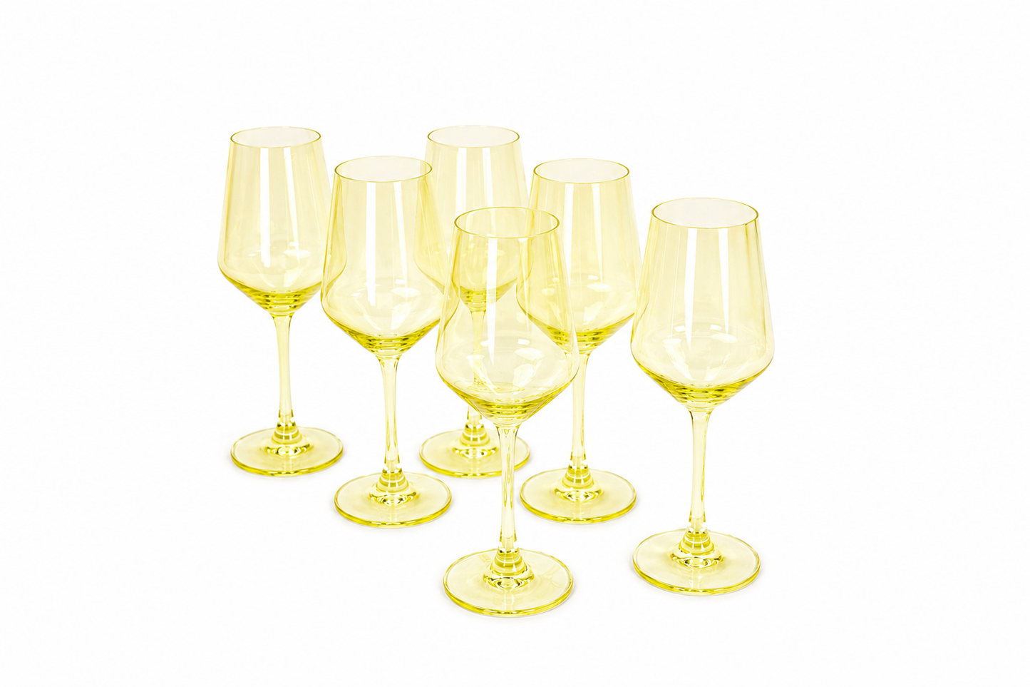 Lemon Drop - Colored Wine Glass