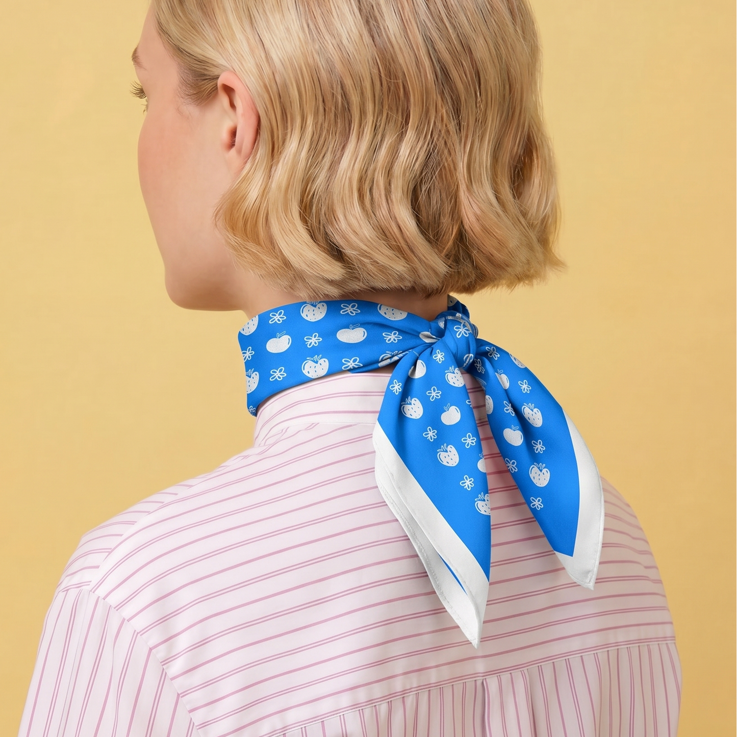 Tiny Fruits Blue Cotton Bandana