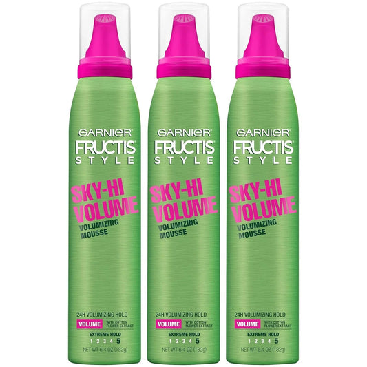 Garnier Fructis Style Sky Hi Volume Mousse, Extreme Hold, 6.4 Oz