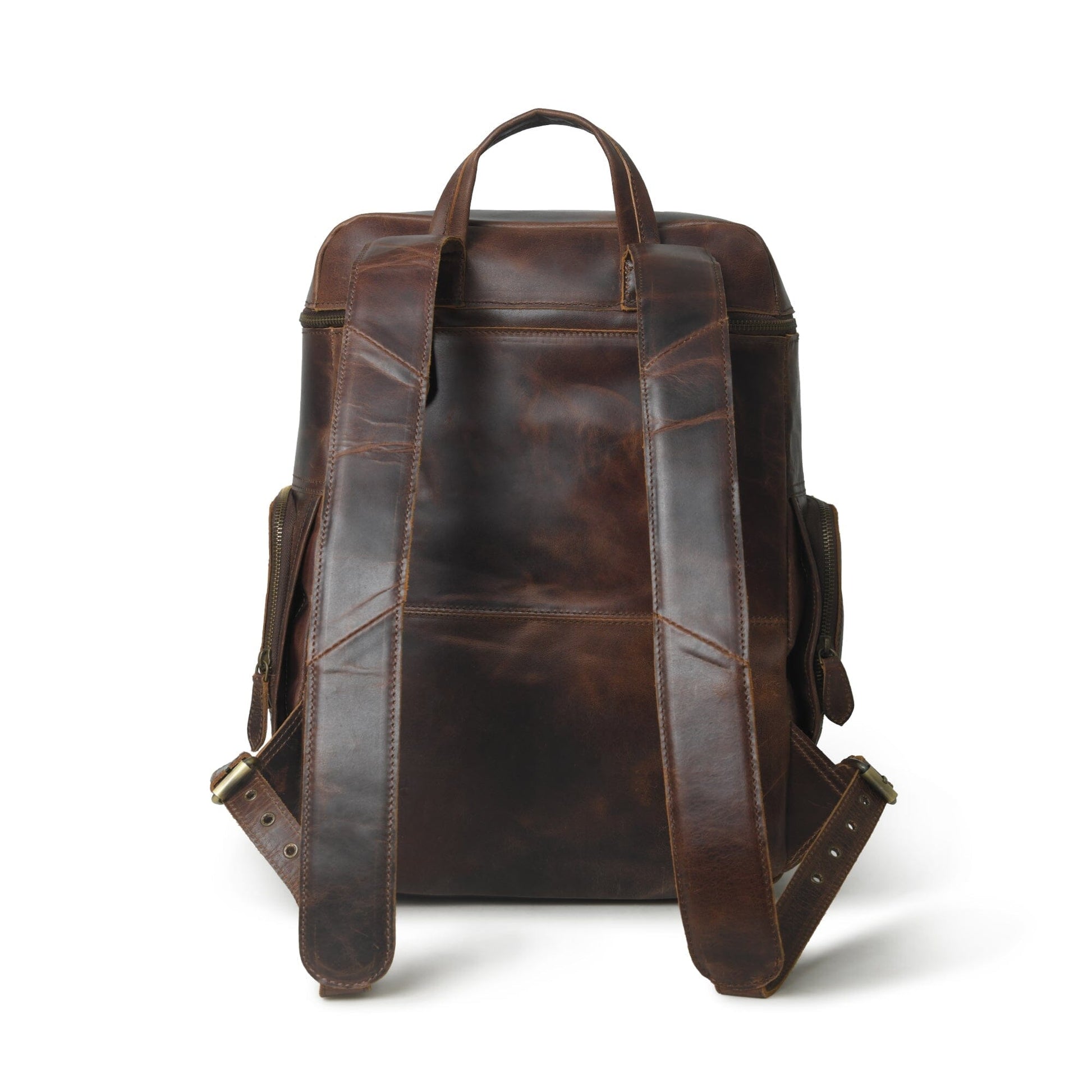 Alpha Brown Buffalo Leather Travel Backpack - Osadia Concept Store