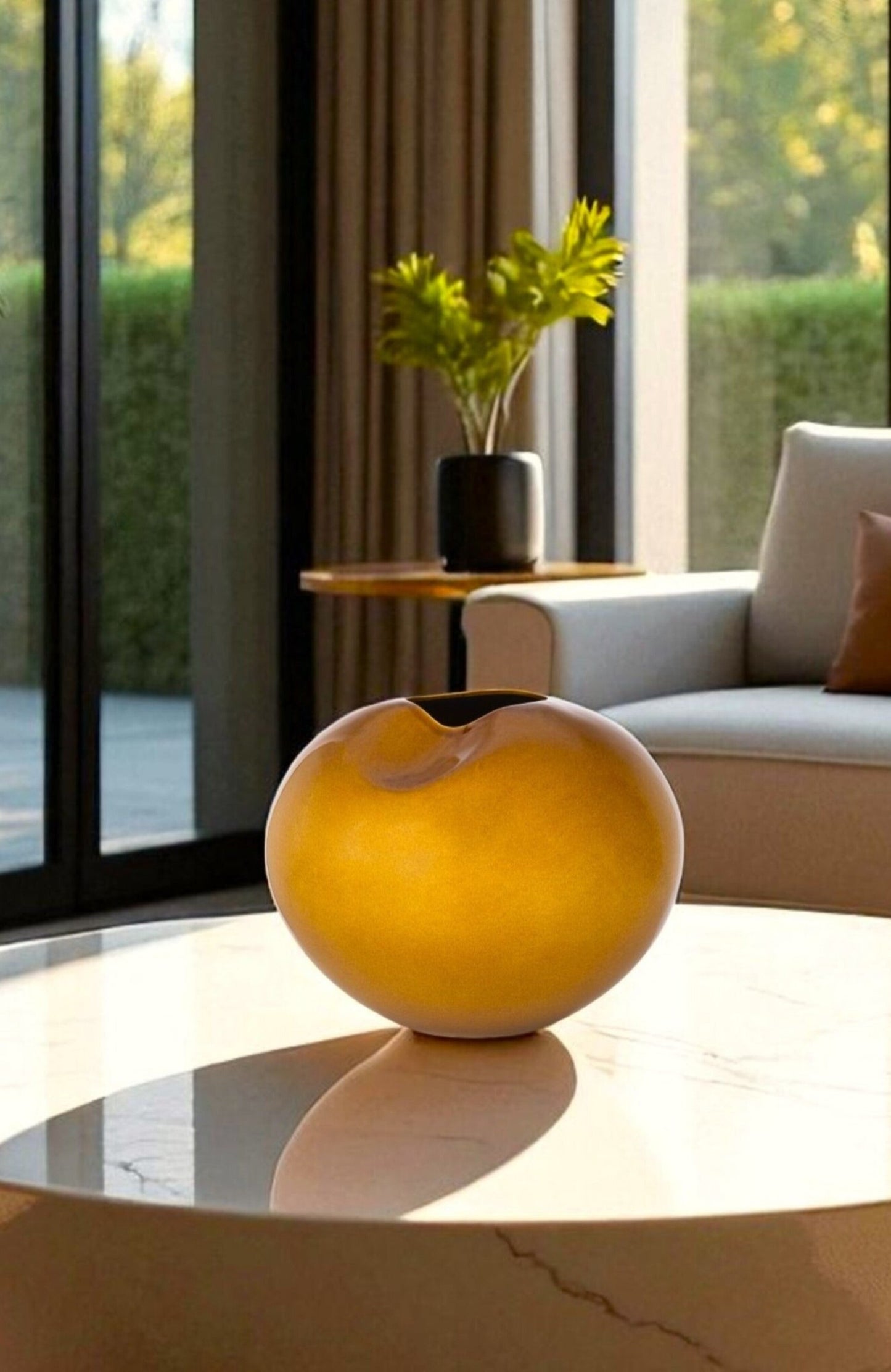 Milan Honey Sculptural Vase