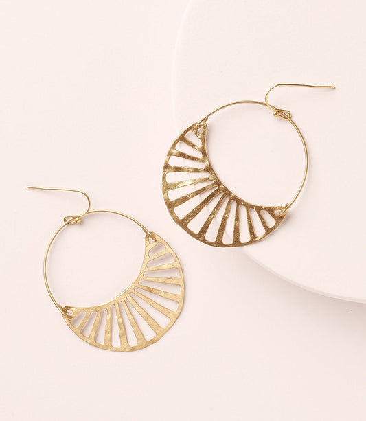 Rajani Hoop Earrings - Crescent Disc - Osadia Concept Store