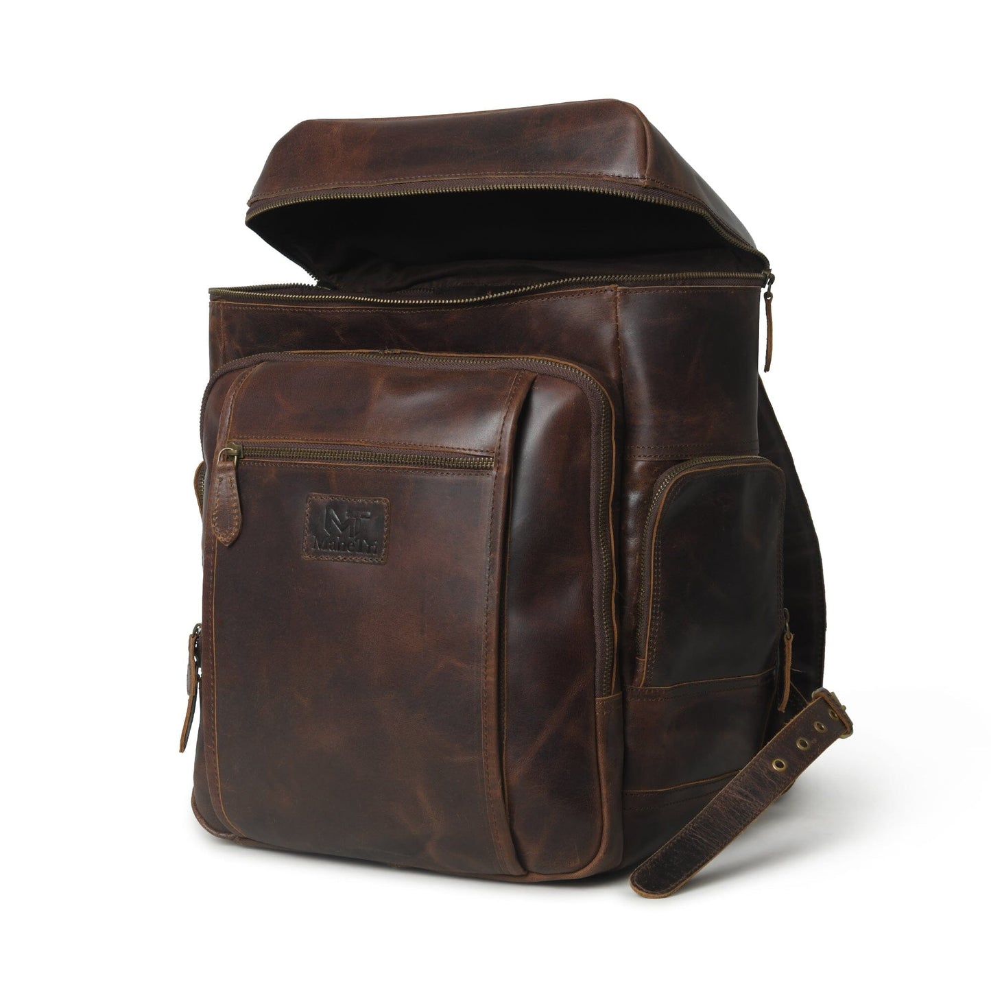Alpha Brown Buffalo Leather Travel Backpack - Osadia Concept Store