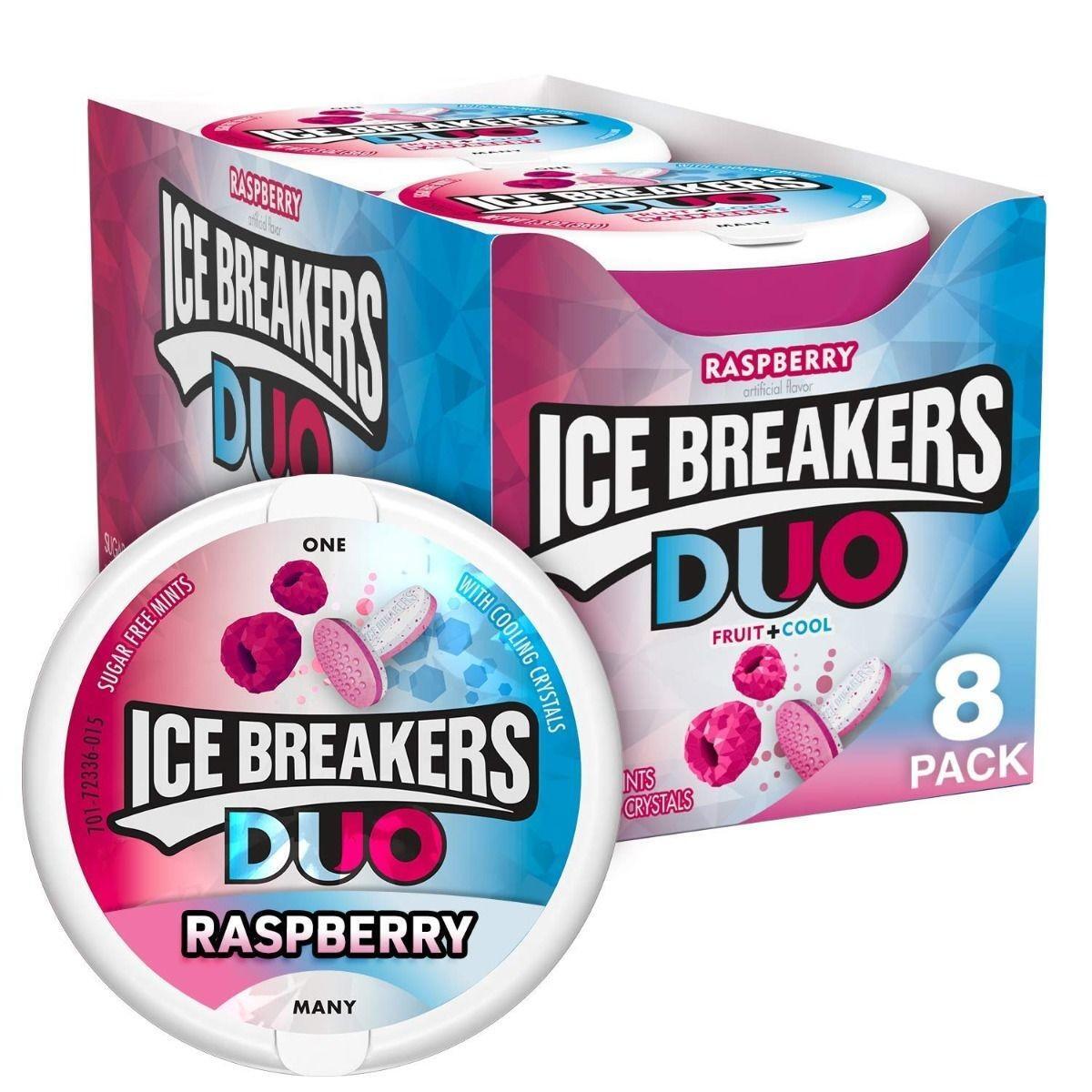 Ice Breakers Sugar Free Raspberry Duo Mints 1.3 Oz