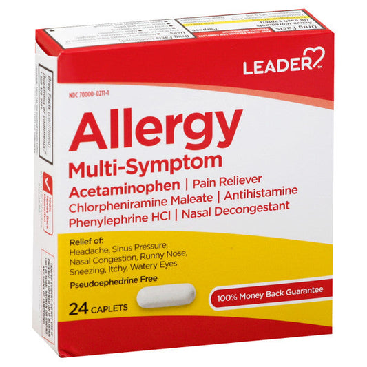 Leader Allergy Multi-Symptom Caplets