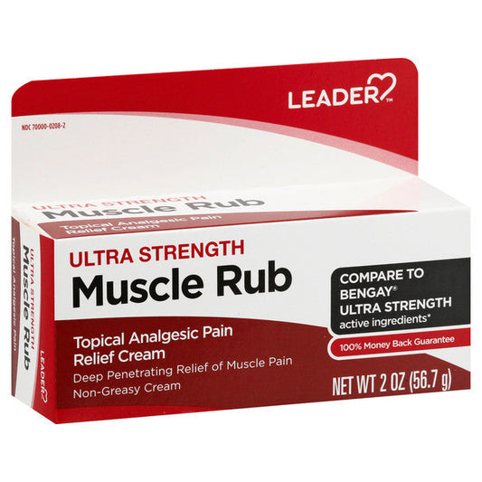 Leader Muscle Rub, Ultra Strength, 2 Oz