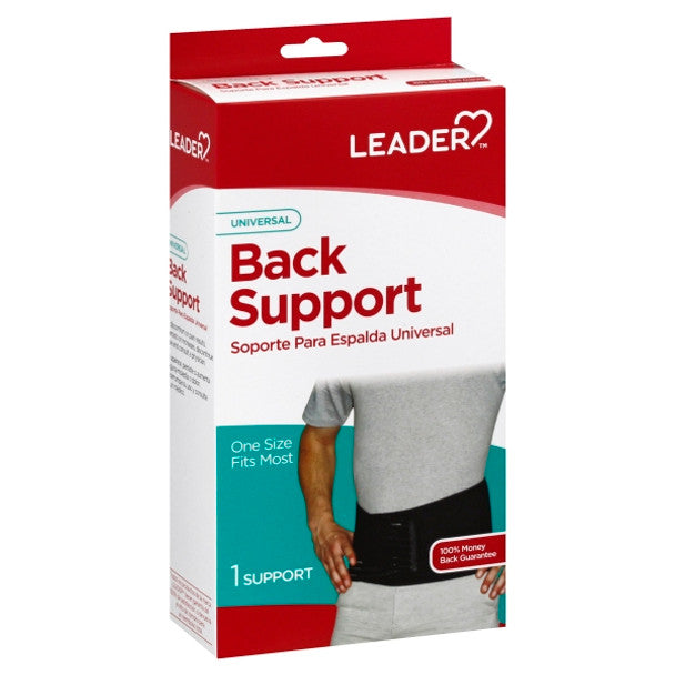 Leader Back Support, Elastic, One Size Fits Most