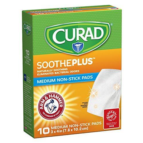 Curad Soothe Plus Non Stick Pads - Medium