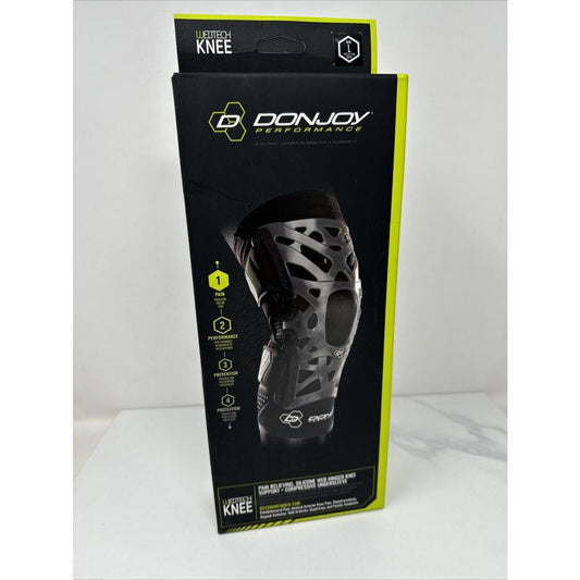 DonJoy Performance WEBTECH Knee Support Brace With Compression Undersleeve: Black, Large