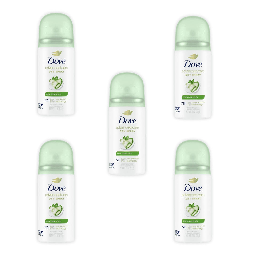 Dove Advanced Care Cool Essentials, Dry Spray Antiperspirant Deodorant, Travel Size