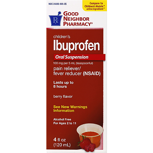 Good Neighbor Pharmacy GNP Ibuprofen Child Suspension Berry Flavor 4 Oz