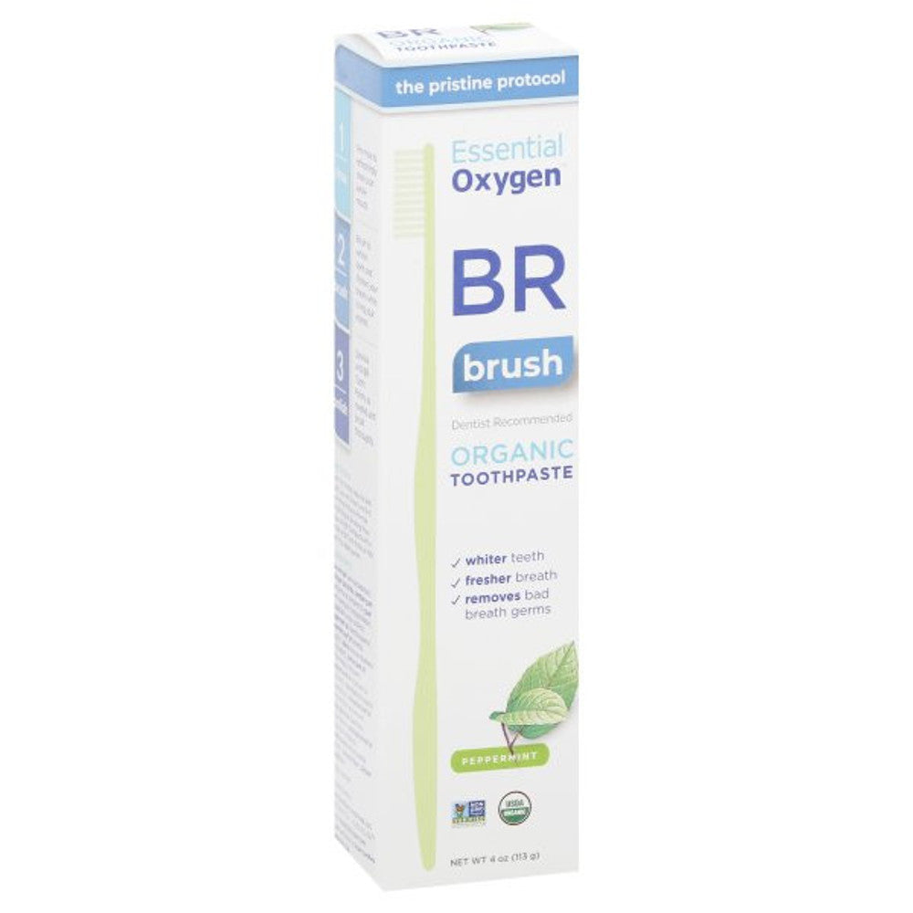 Essential Oxygen BR Organic Toothpaste Peppermint 4 Oz