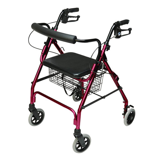 Lumex Graham Field Walkabout Lite Rollator With Seat - Burgundy