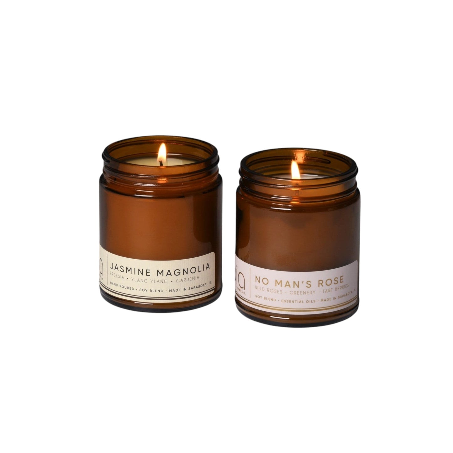 S/2 Jasmine Magnolia + No Man’s Rose Floral Duo