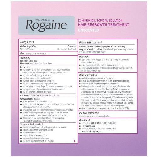 Rogaine For Women Hair Regrowth Treatment 3- 2 Ounce Bottles