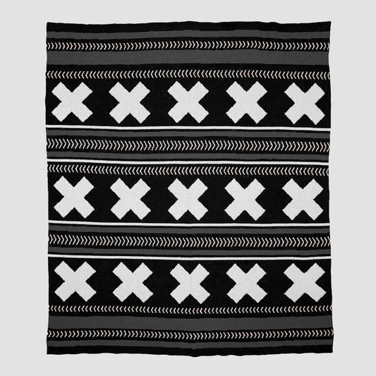 60" x 80" Jumbo Mesa - Cotton Sustainable Knit Rustic/ Lodge Throw Blanket