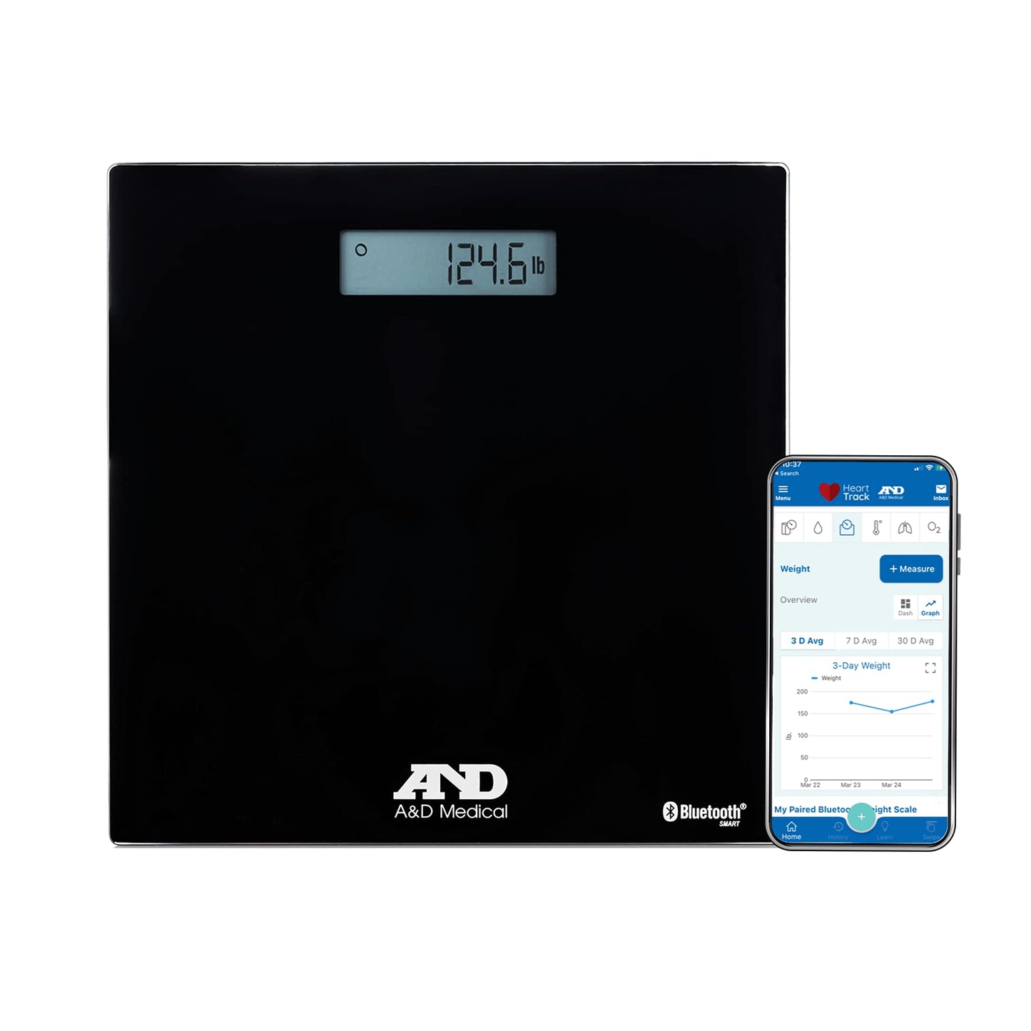 A&D Medical Deluxe Connected Weight Scale