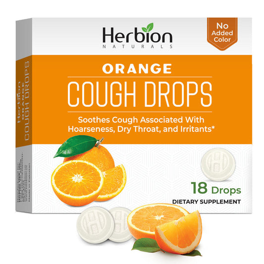 Herbion Naturals All Natural Cough Drops, Orange 18 Lozenges
