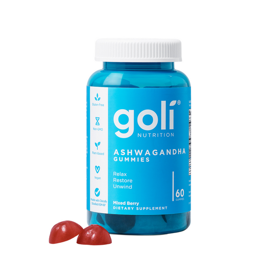 Goli Nutrition Ashwagandha Gummies, Mixed Berry, 60 Gummies