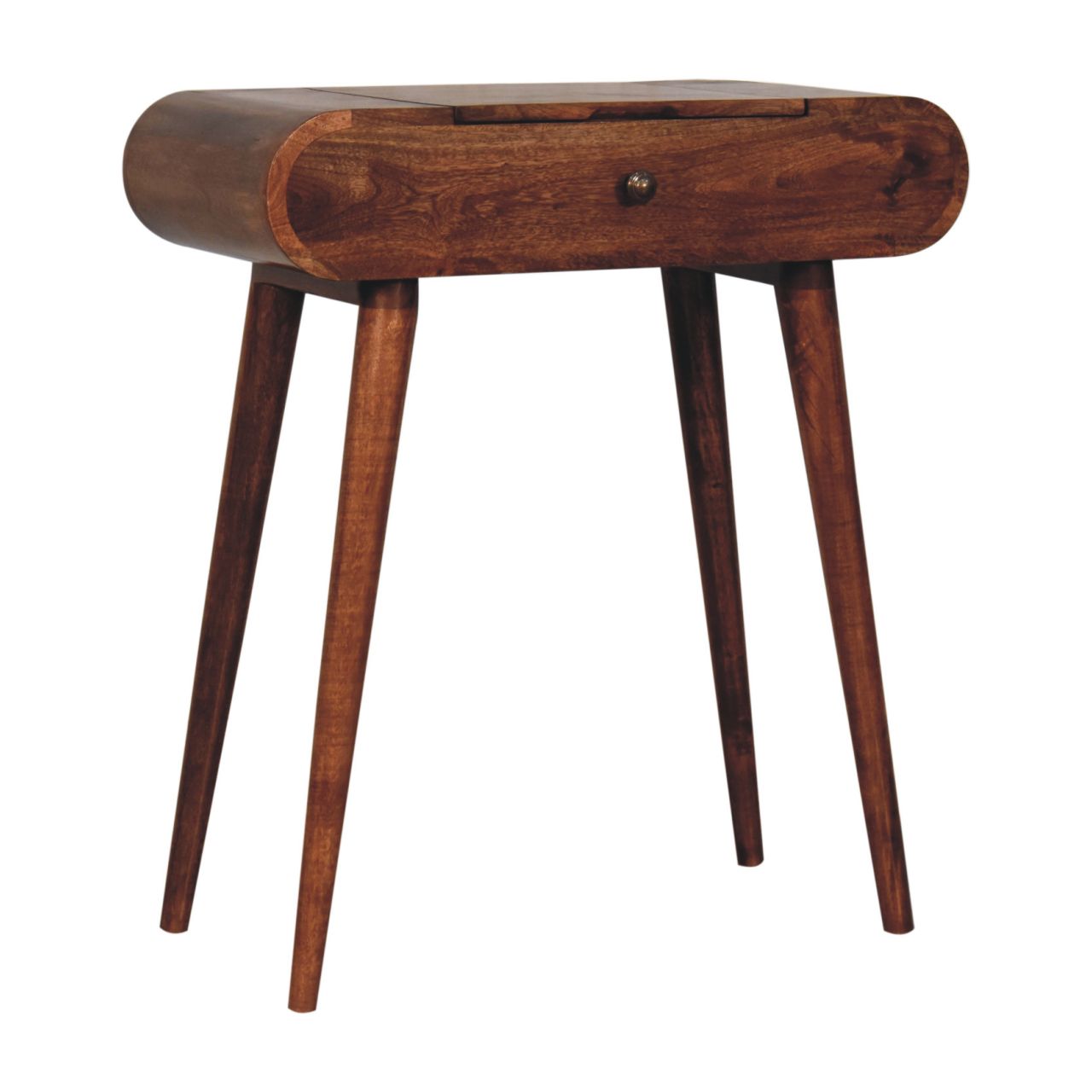 Solid Wood Mini Honey Caramel Dressing Table