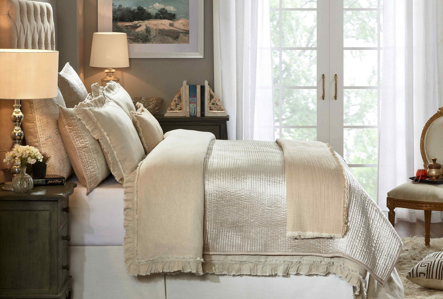 Ruffle European Linen Duvet Cover