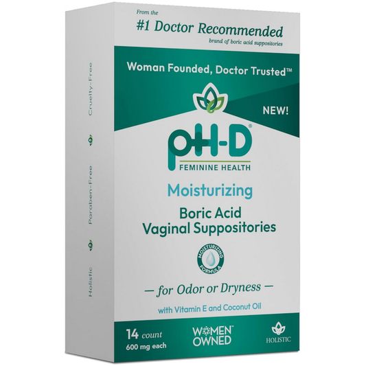 ph-D Feminine Health Support Boric Acid + Moisturizing Suppository - 14ct
