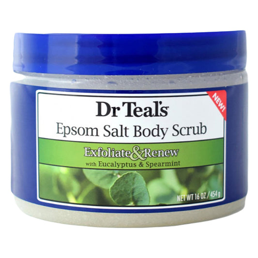 Dr Teal's Exfoliate & Renew Eucalyptus & Spearmint Epsom Salt Body Scrub - 16oz